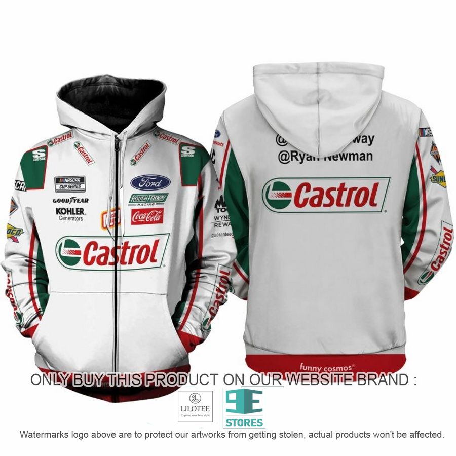Alternative view of Castrol Ryan Newman Nascar 2022 Racing 3D Shirt, Hoodie