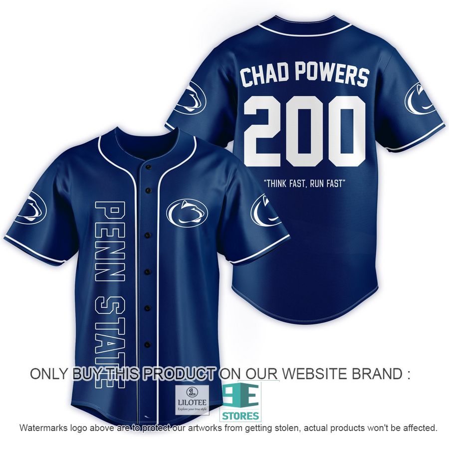 Chad Powers 200 Think Fast Run Fast Baseball Jersey 3