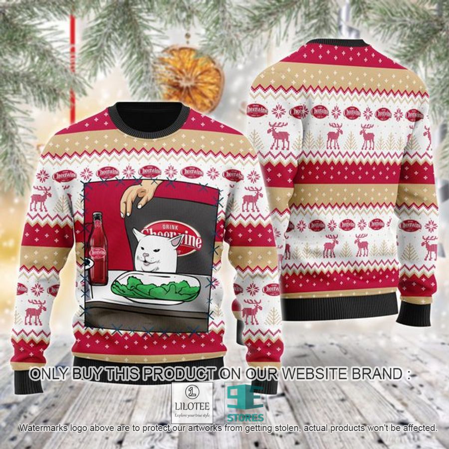 Cheerwine Cat Meme Ugly Christmas Sweater - LIMITED EDITION 8