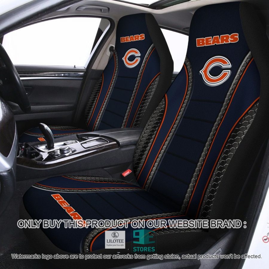 Chicago Bears Dark Blue Car Seat Covers 8