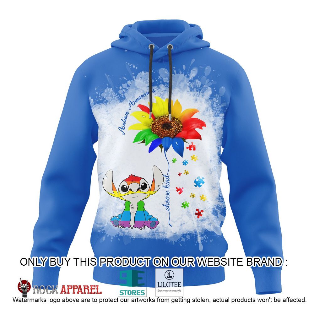 Choose Kind Autism Awareness Stitch 3D Hoodie, Shirt - LIMITED EDITION 9