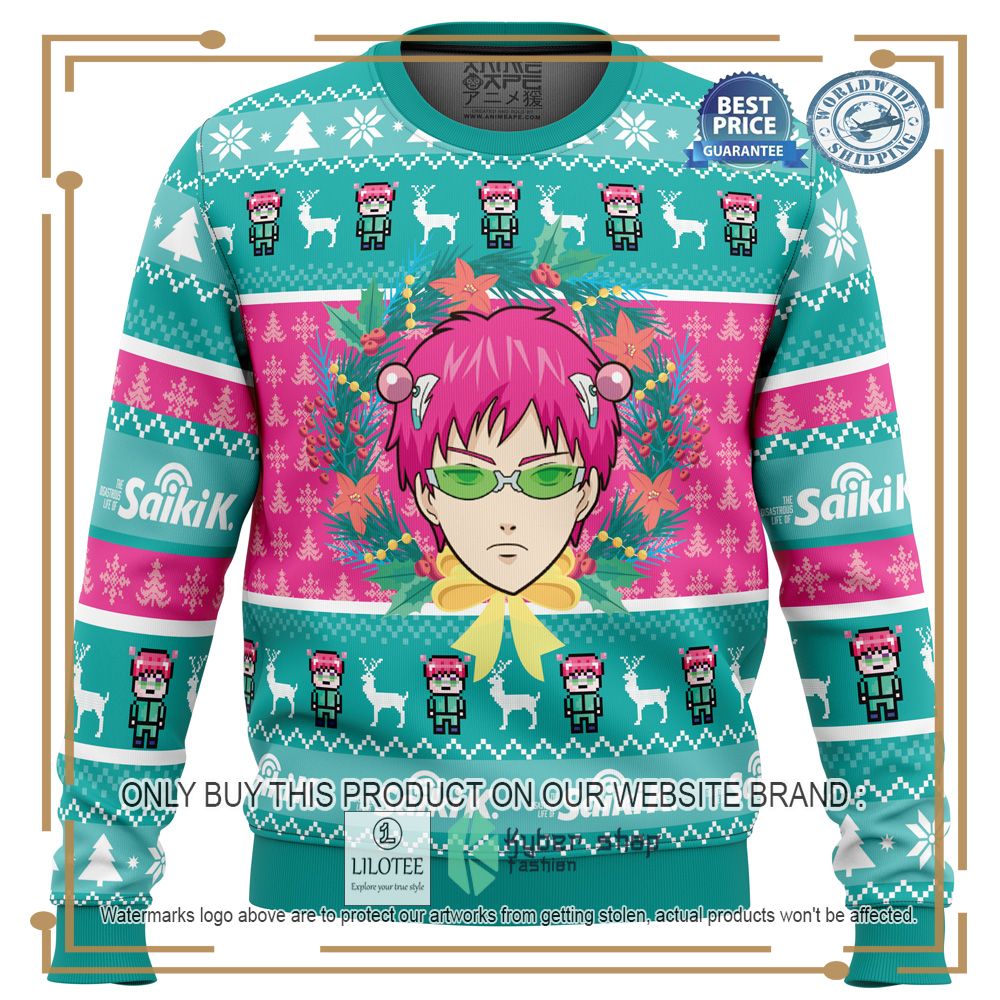 Christmas at School Saiki Kusuo no Psi-nan Ugly Christmas Sweater - LIMITED EDITION 10