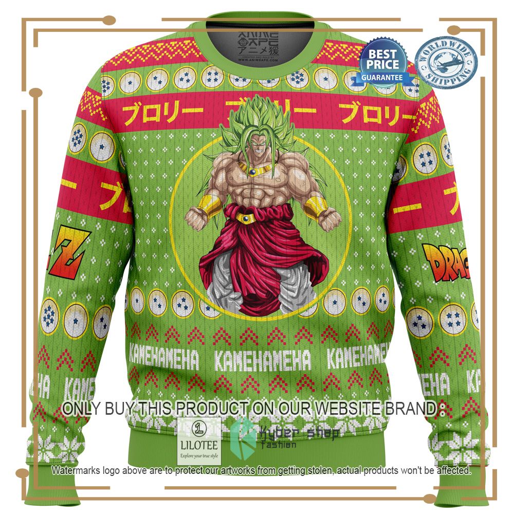 Alternative view of Christmas Broly Dragon Ball Z Ugly Christmas Sweater - LIMITED EDITION
