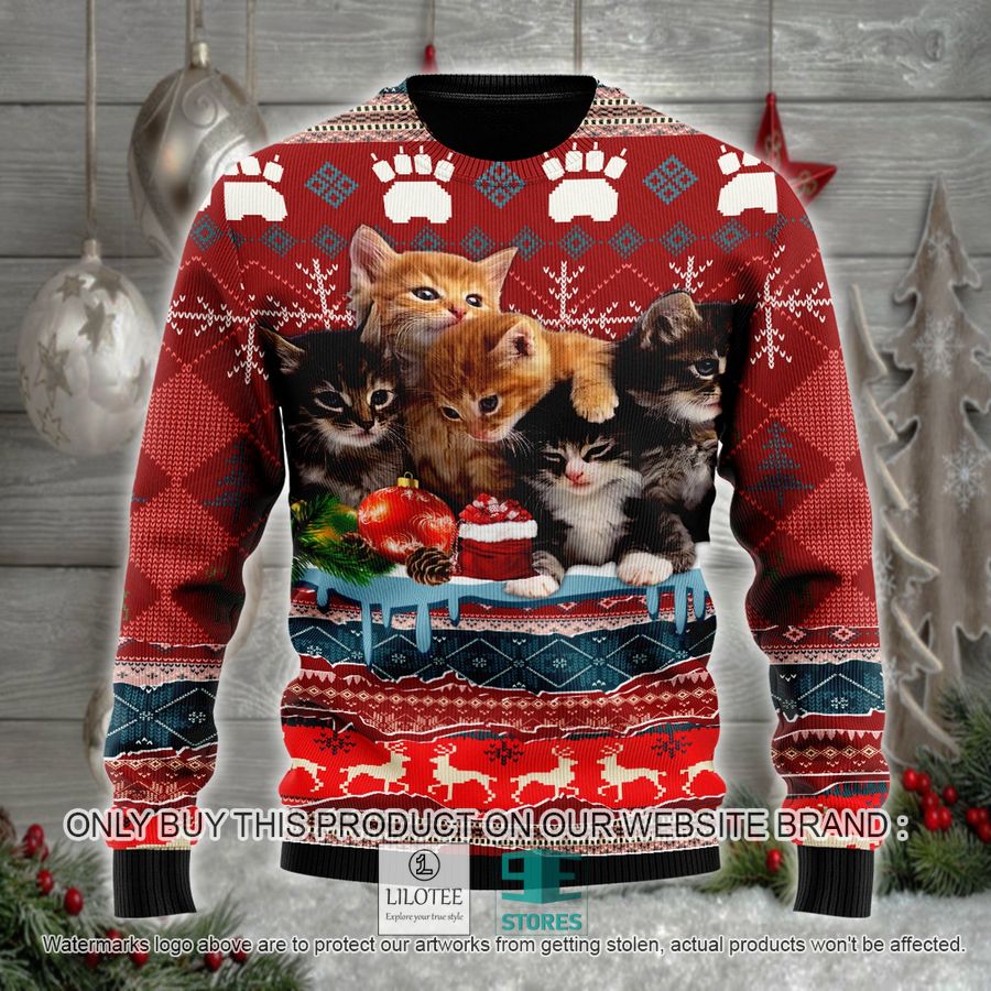 Christmas Kitten Cats Ugly Christmas Sweater - LIMITED EDITION 3