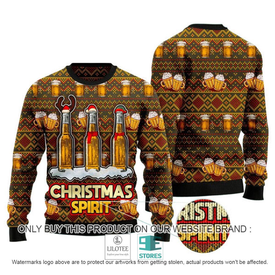 Christmas Spirit With Beer Ugly Christmas Sweater - LIMITED EDITION 8