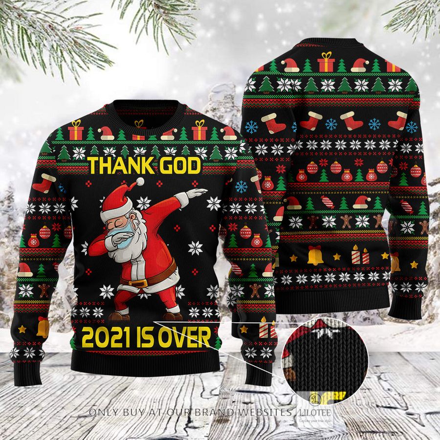 Christmas Thank God021 Is Over Santa D Ugly Christmas Sweater - LIMITED EDITION 4 Christmas Thank God021 Is Over Santa D Ugly Christmas Sweater - LIMITED EDITION - Image 4