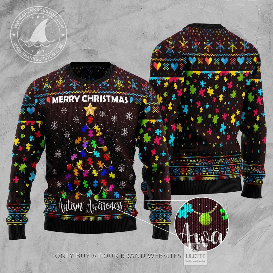 Christmas Tree Autism Awareness Ugly Christmas Sweater - LIMITED EDITION 3 Christmas Tree Autism Awareness Ugly Christmas Sweater - LIMITED EDITION - Image 3