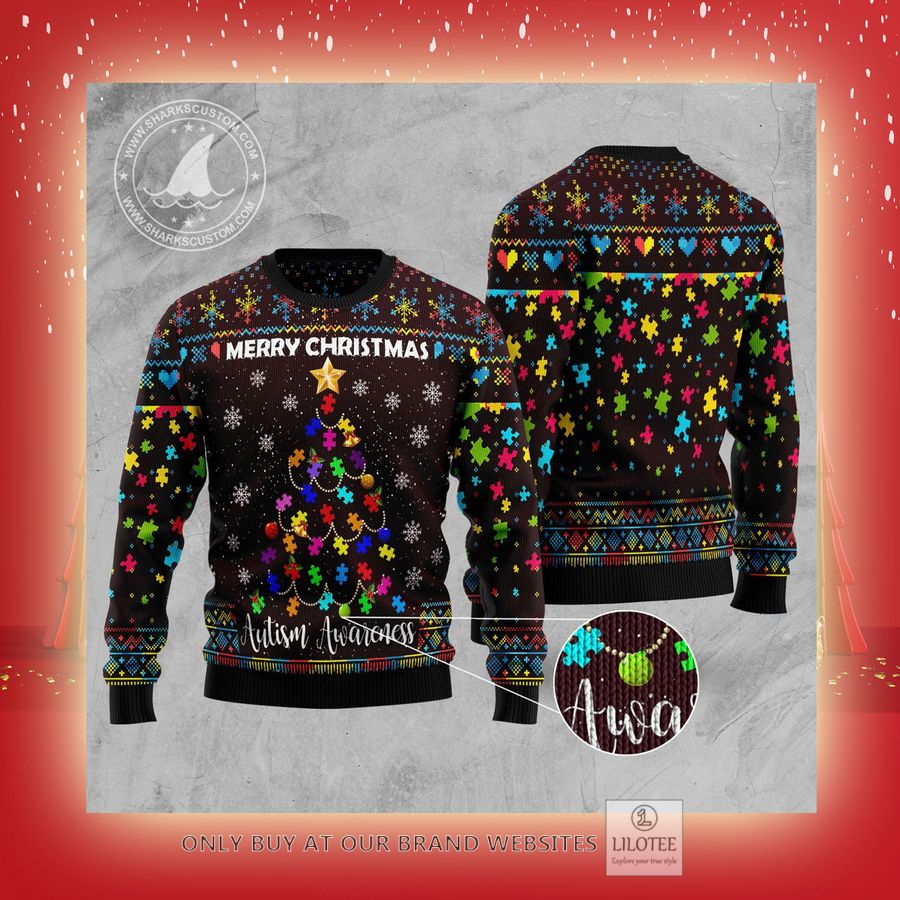 Christmas Tree Autism Awareness Ugly Christmas Sweater - LIMITED EDITION 9 Christmas Tree Autism Awareness Ugly Christmas Sweater - LIMITED EDITION - Image 9