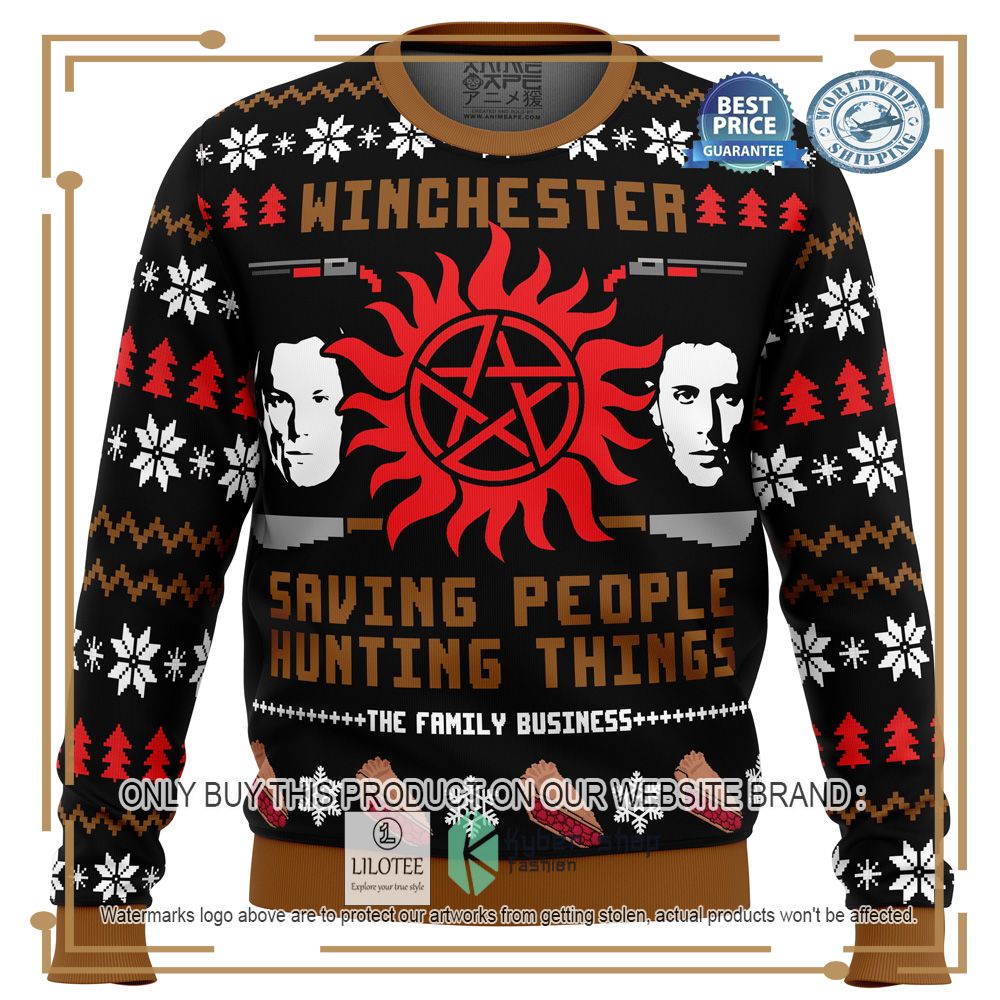 Christmas with the Winchesters Supernatural Ugly Christmas Sweater - LIMITED EDITION 7
