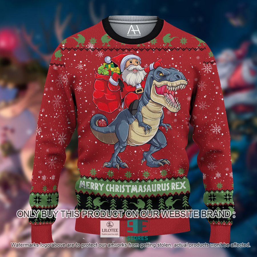 Christmasaurus Rex 3D Over Printed Shirt, Hoodie 9
