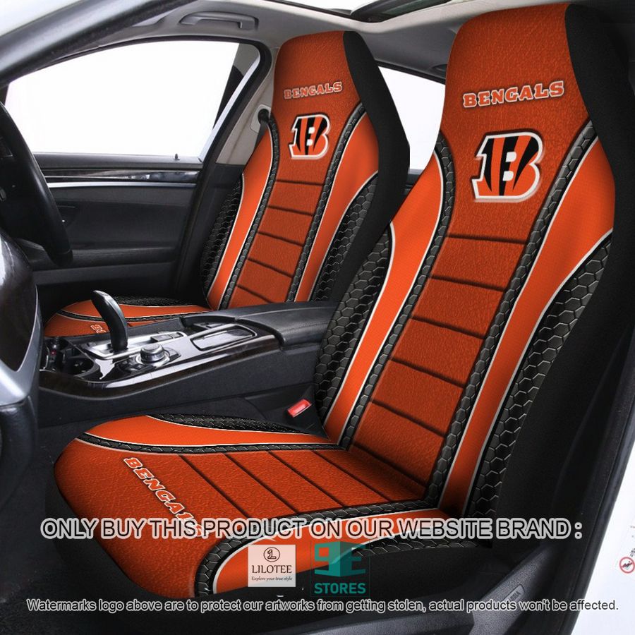 Cincinnati Bengals Orange Car Seat Covers 9