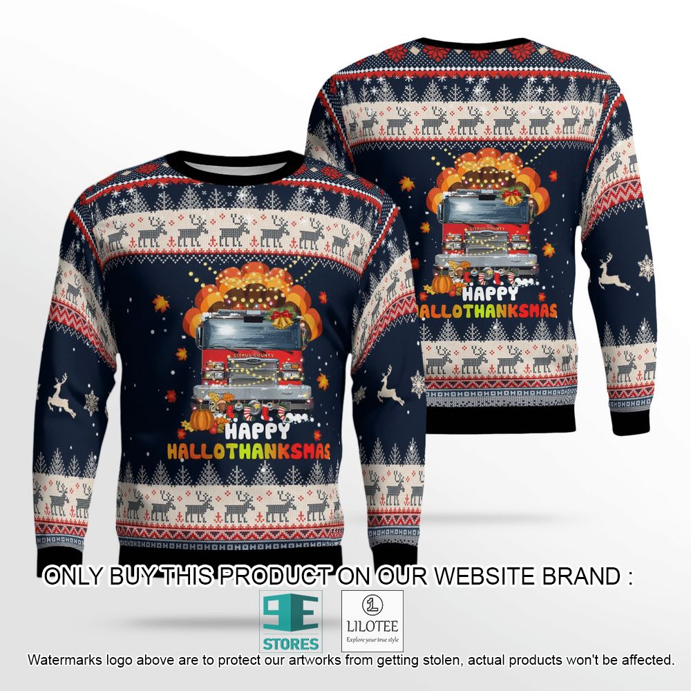 Citrus County Fire Rescue Christmas Wool Sweater - LIMITED EDITION 12