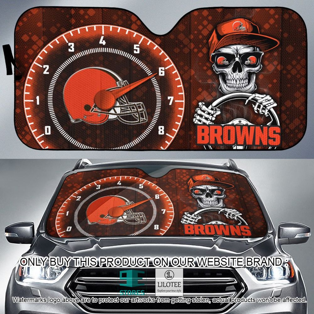 Cleveland Browns Skull Cap Car Sunshade - LIMITED EDITION 8