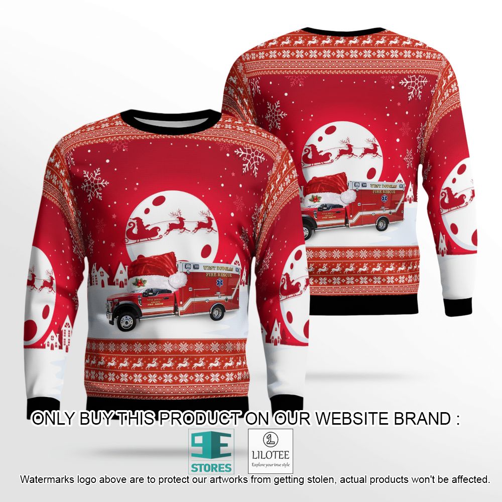 Colorado West Douglas County Fire Rescue EMS Christmas Wool Sweater - LIMITED EDITION 12