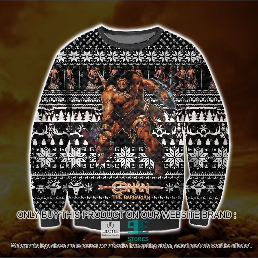 Conan The Barbarian Ugly Christmas Sweater, Sweatshirt 16
