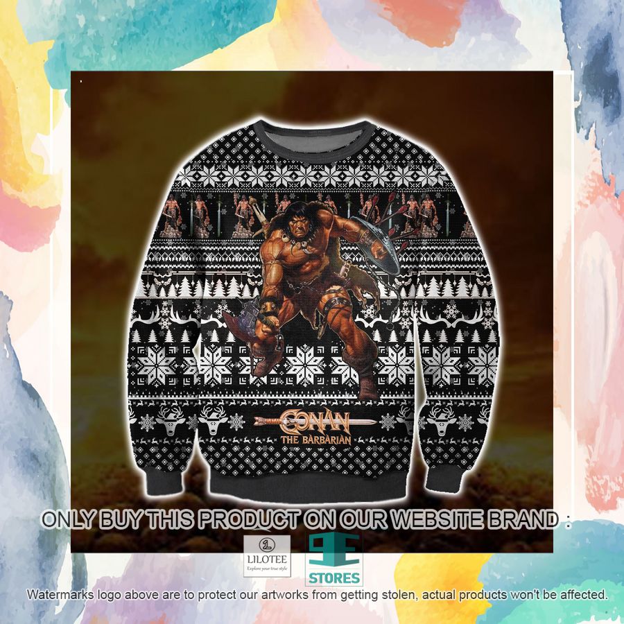 Conan The Barbarian Ugly Christmas Sweater, Sweatshirt 3 Conan The Barbarian Ugly Christmas Sweater, Sweatshirt - Image 3