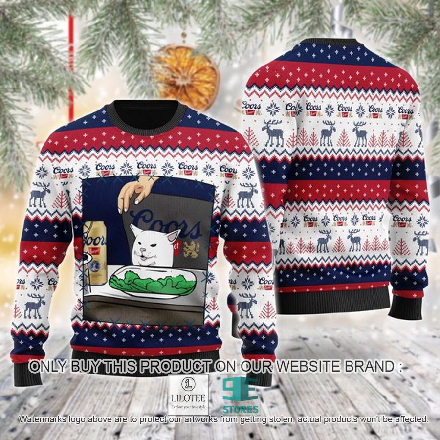 Coors Banquet Cat Meme Ugly Christmas Sweater - LIMITED EDITION 9