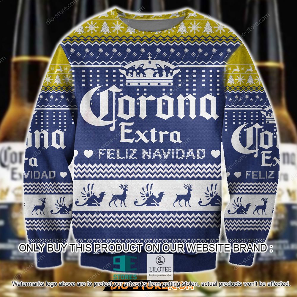 Corona Extra Beer Feliz Navidad Christmas Ugly Sweater - LIMITED EDITION 10