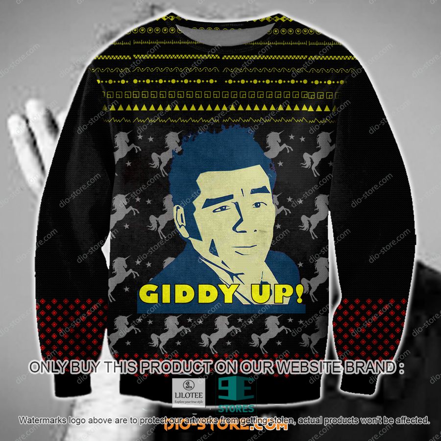Cosmo Kramer Giddy Up Ugly Christmas Sweater, Sweatshirt 16