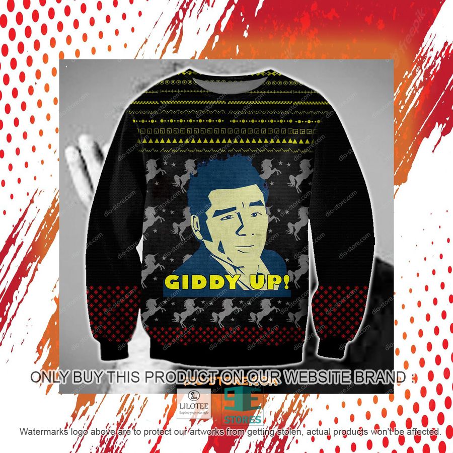 Cosmo Kramer Giddy Up Ugly Christmas Sweater, Sweatshirt 4 Cosmo Kramer Giddy Up Ugly Christmas Sweater, Sweatshirt - Image 4