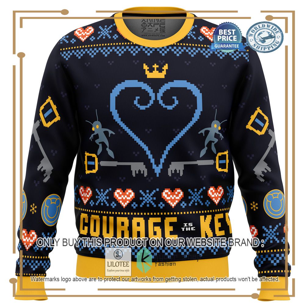 Courage is the Key Kingdom Hearts Ugly Christmas Sweater - LIMITED EDITION 7