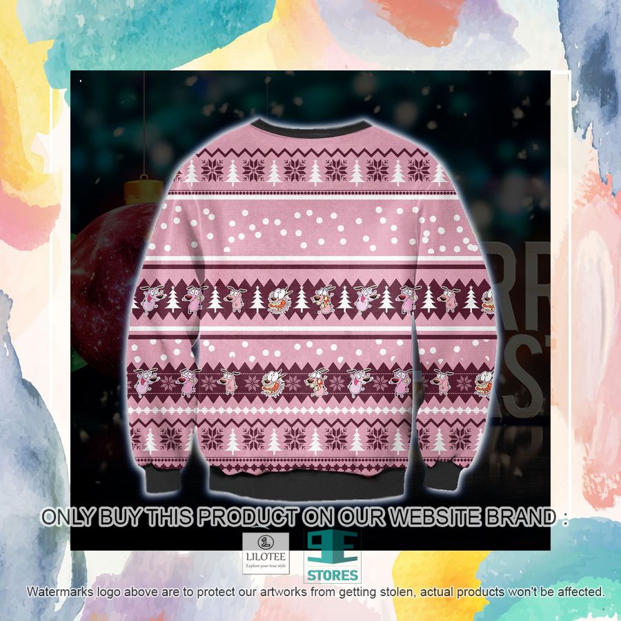 Courage The Cowardly Dog Merry Xmas Ugly Christmas Sweater, Sweatshirt 4 Courage The Cowardly Dog Merry Xmas Ugly Christmas Sweater, Sweatshirt - Image 4