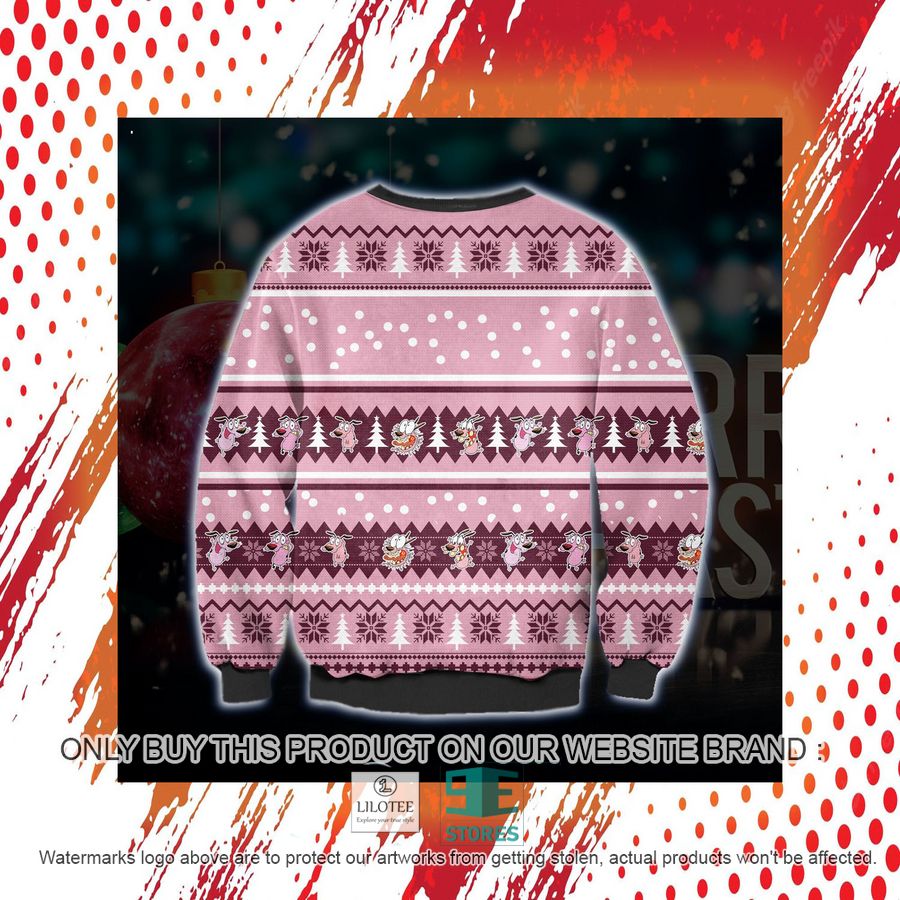 Courage The Cowardly Dog Merry Xmas Ugly Christmas Sweater, Sweatshirt 8 Courage The Cowardly Dog Merry Xmas Ugly Christmas Sweater, Sweatshirt - Image 8