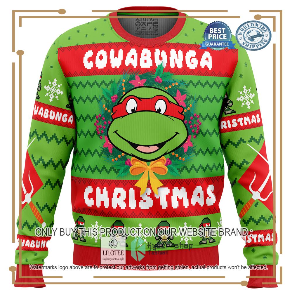 Cowabunga Raphael Christmas Teenage Mutant Ninja Turtles Ugly Christmas Sweater - LIMITED EDITION 6