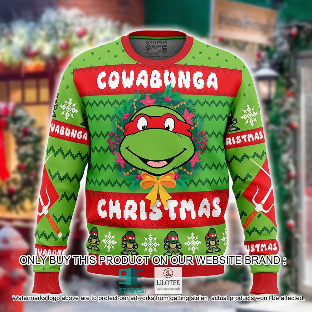 Cowabunga Teenage Mutant Ninja Turtles Red Christmas Ugly Sweater - LIMITED EDITION 11