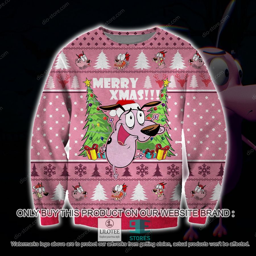 Cowardly Dog Merry Xmas Knitted Wool Sweater - LIMITED EDITION 17