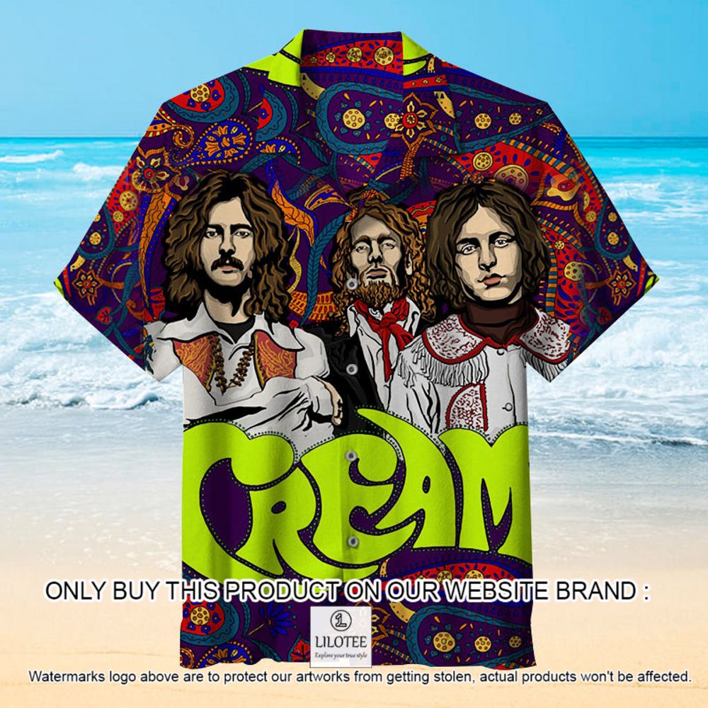 Cream Band Music Pattern Short Sleeve Hawaiian Shirt - LIMITED EDITION 13