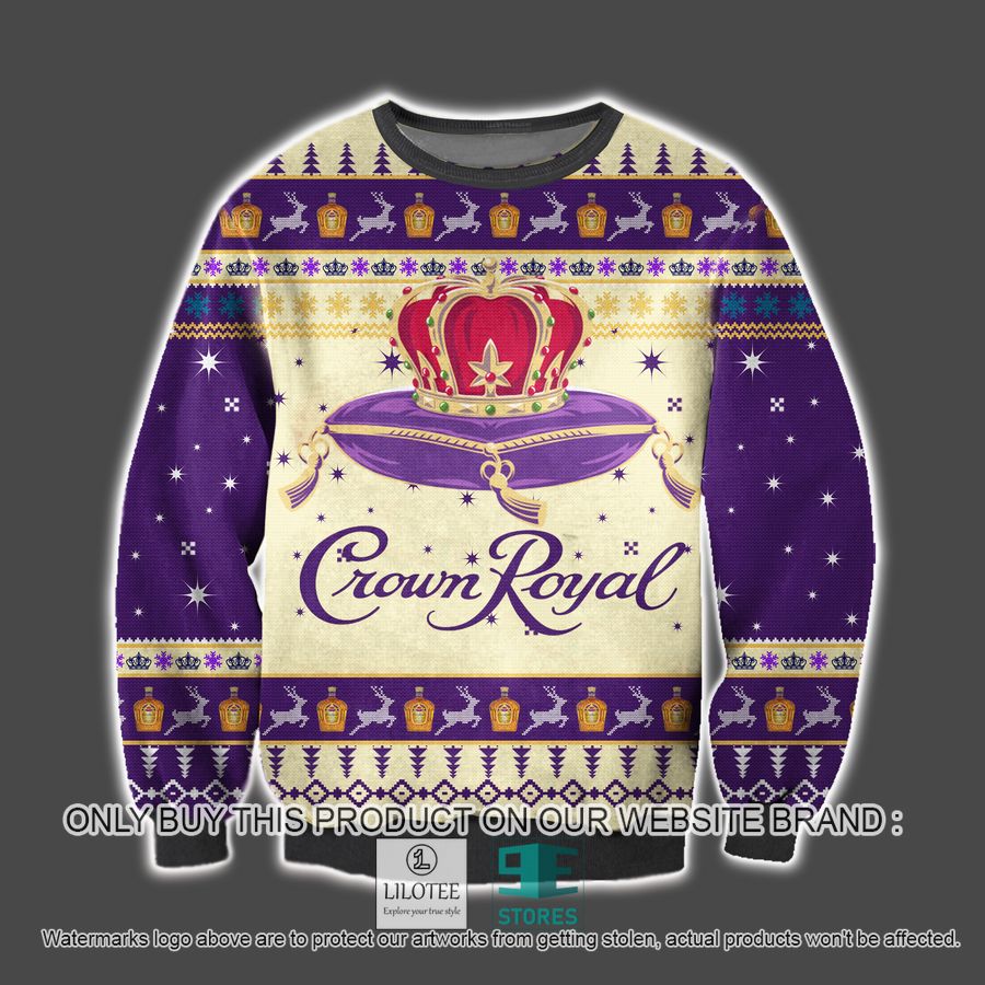Crown Royal Logo Purple Knitted Wool Sweater - LIMITED EDITION 16