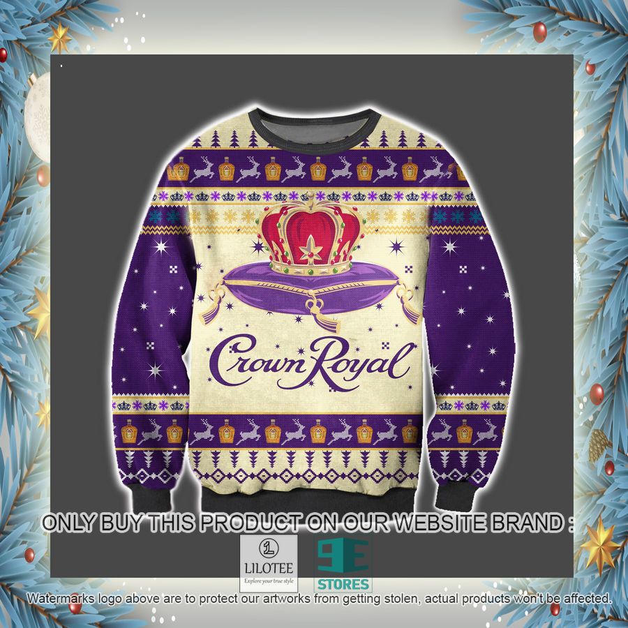 Crown Royal Logo Purple Knitted Wool Sweater - LIMITED EDITION 7 Crown Royal Logo Purple Knitted Wool Sweater - LIMITED EDITION - Image 7