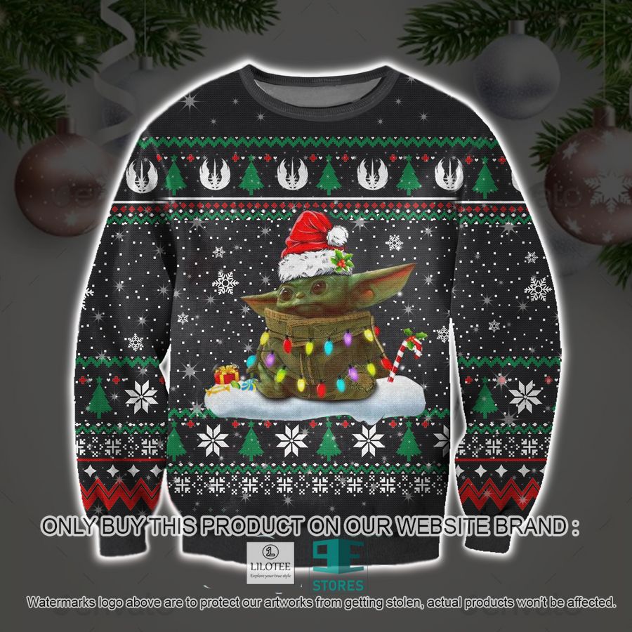 Cute Baby Yoda Ugly Christmas Sweater, Sweatshirt 16