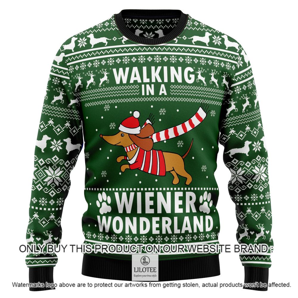 Dachshund Walking in a Weiner Wonderland Christmas Sweater - LIMITED EDITION 8