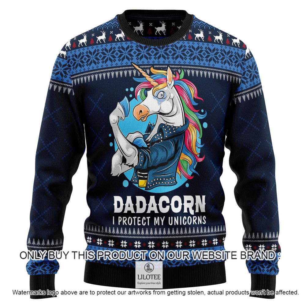 Dadacorn Protector Of My Unicorns Christmas Sweater - LIMITED EDITION 9