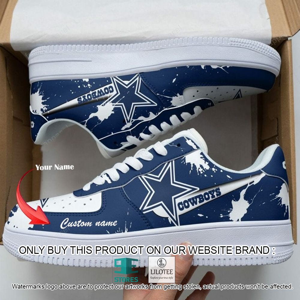 Dallas Cowboys Custom Name Nike Air Force Shoes - LIMITED EDITION 10