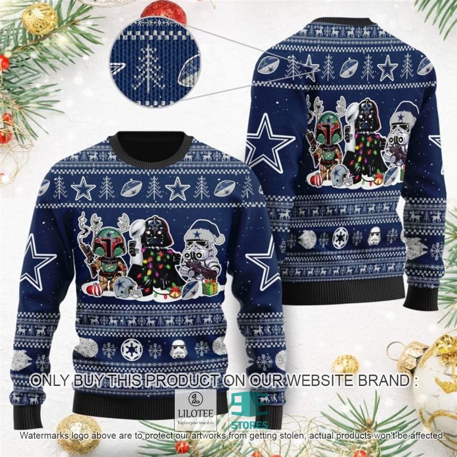 Dallas Cowboys Darth Vader Boba Fett Stormtrooper Ugly Christmas Sweater - LIMITED EDITION 9