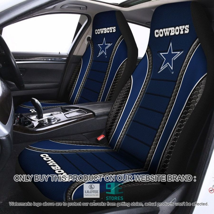 Dallas Cowboys Navy Blue Black Car Seat Covers 8