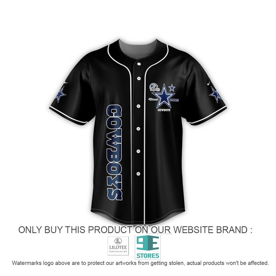 Alternative view of Dallas Cowboys Players Black Baseball Jersey