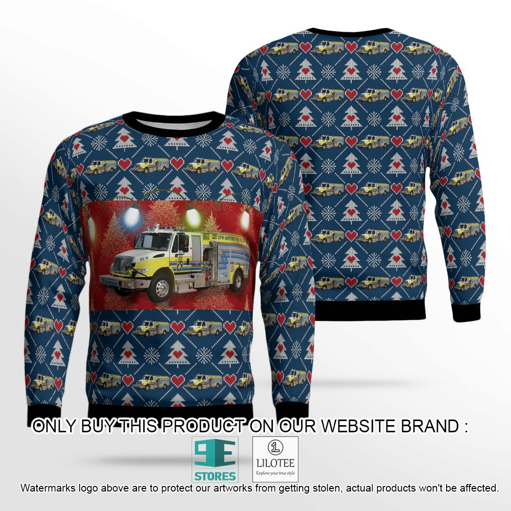 Dallas Fort Worth International AirPort Christmas Wool Sweater - LIMITED EDITION 12