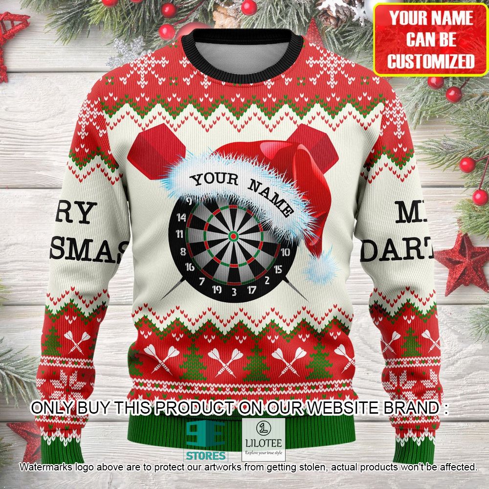 Darts Custom Name Christmas Ugly Sweater - LIMITED EDITION 10