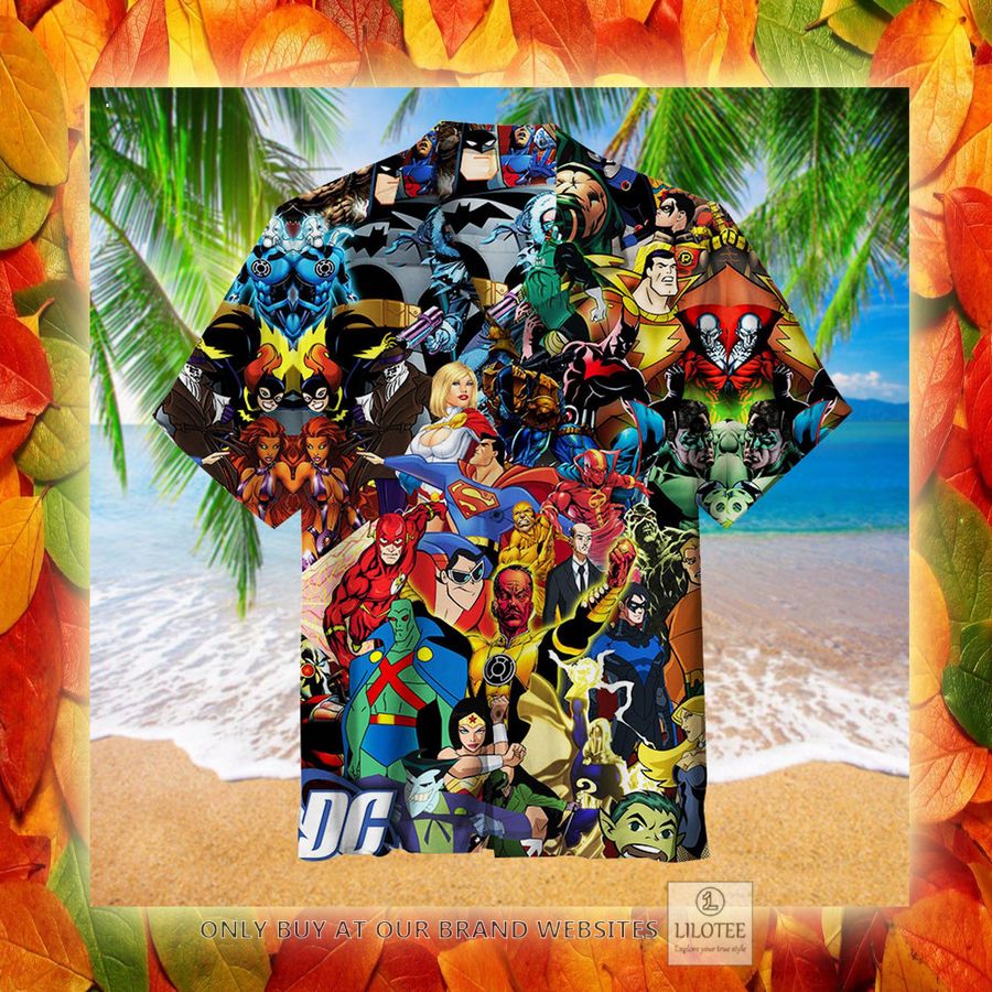Alternative view of DC Comics Character Collage Art Hawaiian Shirt - LIMITED EDITION