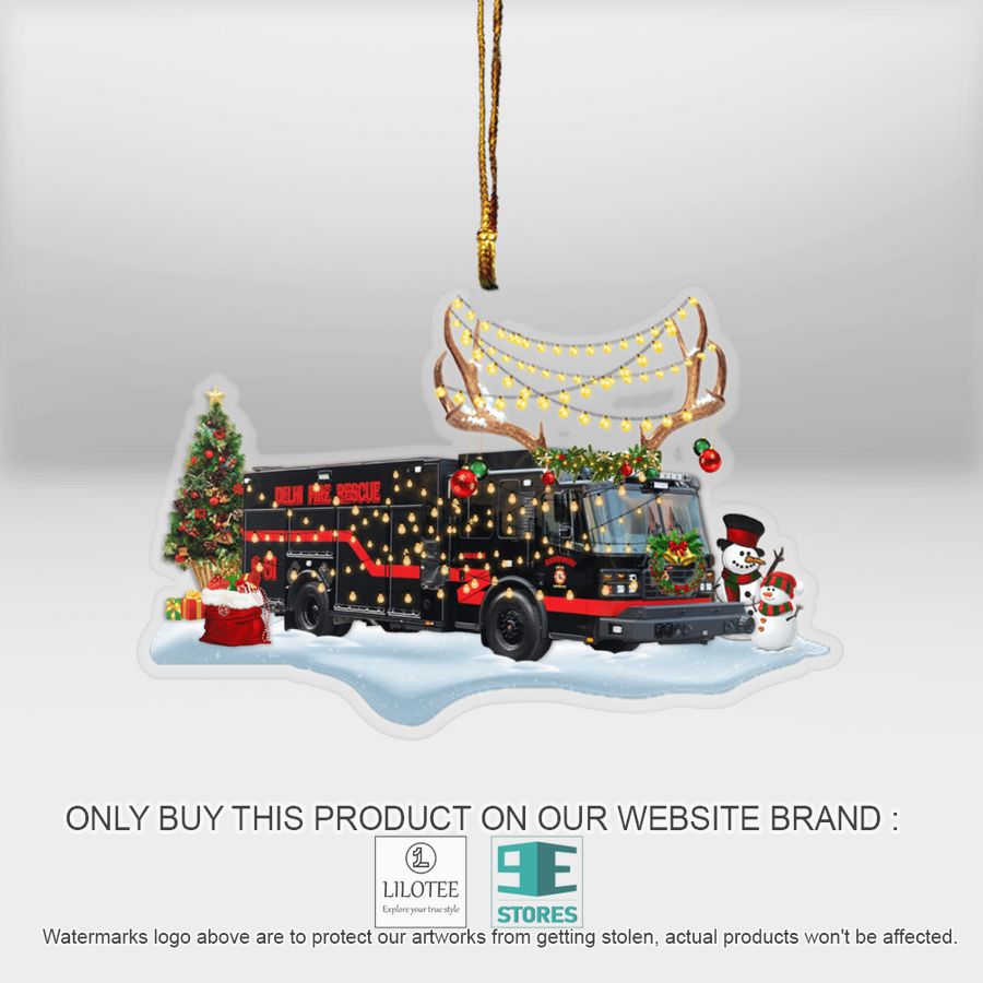 Delhi Fire Department Christmas Ornament - LIMITED EDITION 12