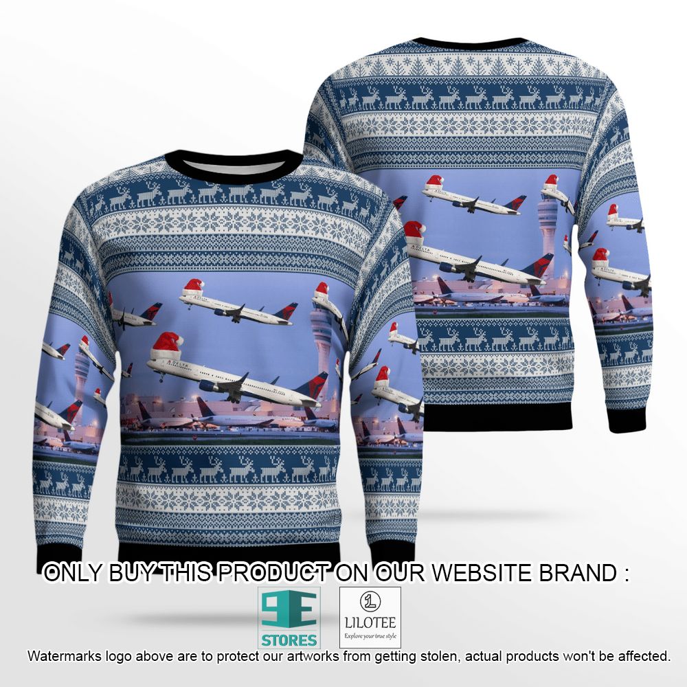 Delta Air Lines Boeing 757-232 Christmas Wool Sweater - LIMITED EDITION 13