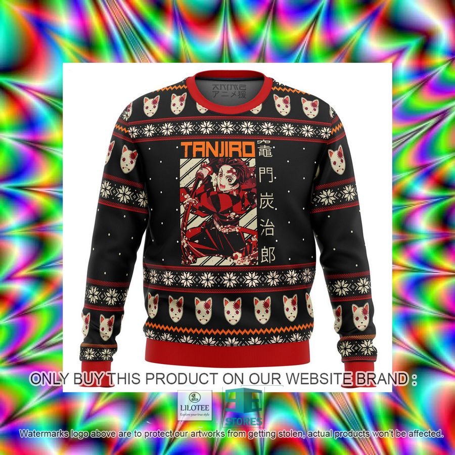 Demon Slayer Tanjiro Knitted Wool Sweater 3 Demon Slayer Tanjiro Knitted Wool Sweater - Image 3