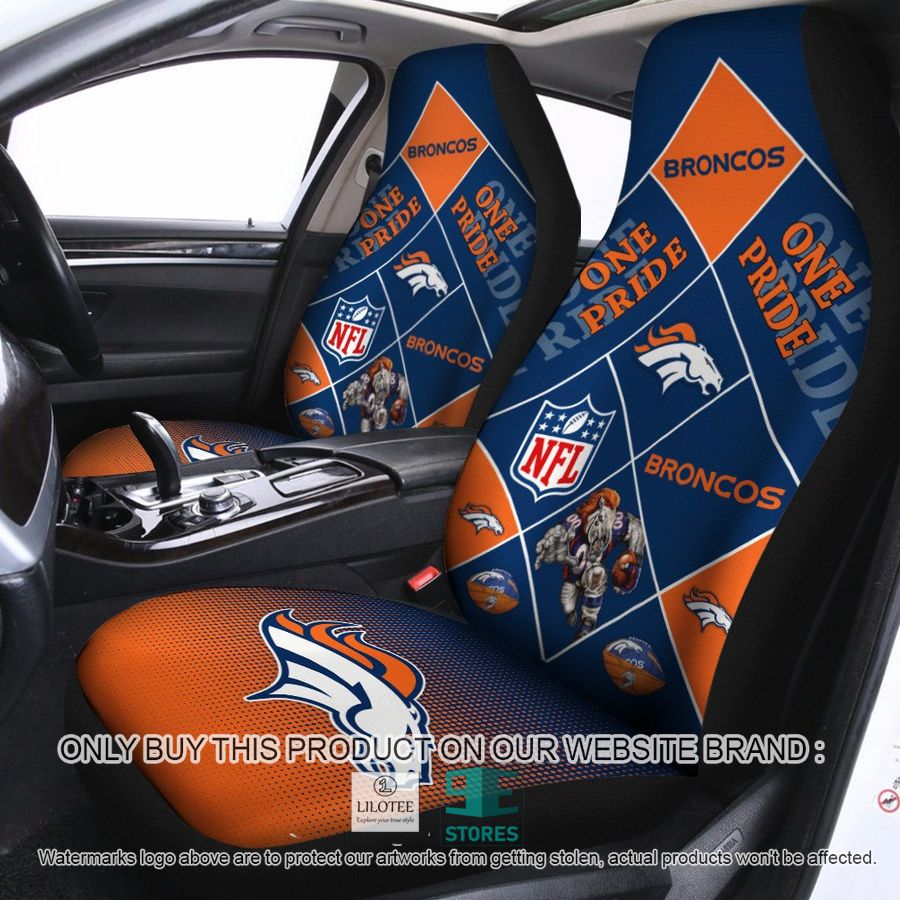 Denver Broncos One Pride Car Seat Covers 8