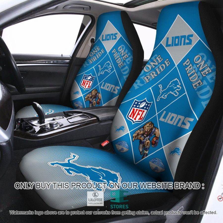 Detroit Lions One Pride Car Seat Covers 8