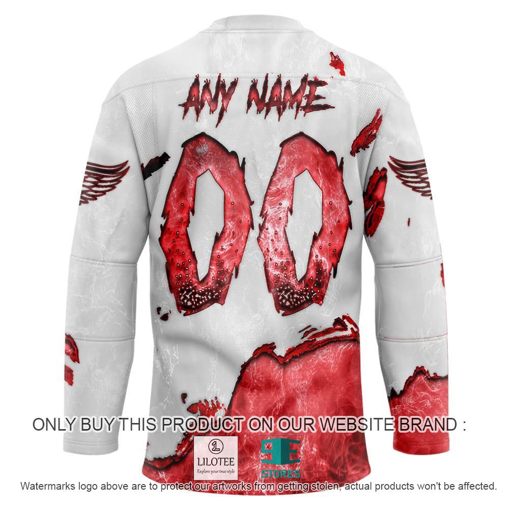 Alternative view of Detroit Red Wings Blood Personalized Hockey Jersey Shirt - LIMITED EDITION