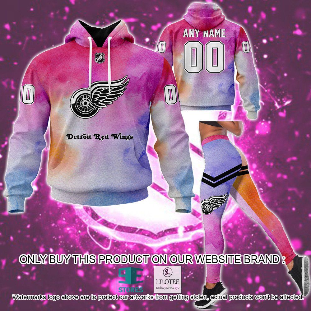 Detroit Red Wings Breast Cancer Awareness Month Personalized Hoodie, Legging - LIMITED EDITION 13